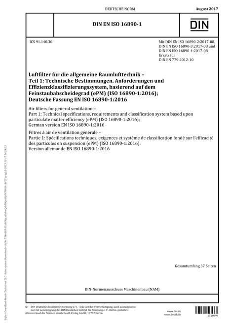 DIN EN ISO 16890-1