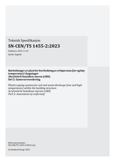 SN-CEN/TS 1455-2:2023