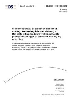 DANSK DS/EN 61010-031