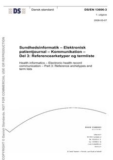DANSK DS/EN 13606-3