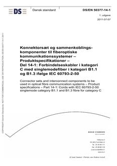 DANSK DS/EN 50377-14-1