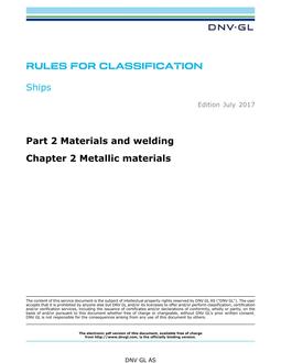 DNV DNVGL-RU-SHIPS PART 2 CHAPTER 2