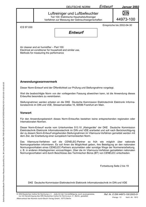 DIN 44973-100 - DRAFT