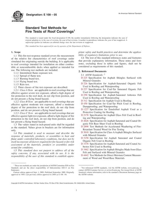 ASTM E108-05