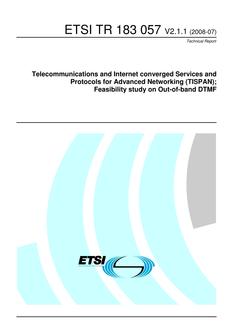 ETSI TR 183 057
