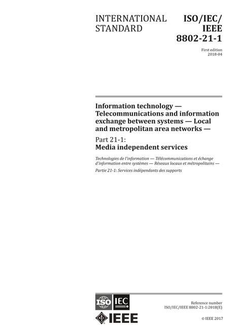 ISO/IEC/IEEE 8802-21-1:2018
