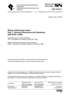 SNV SN ISO 6194-1