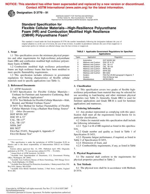 ASTM D3770-91