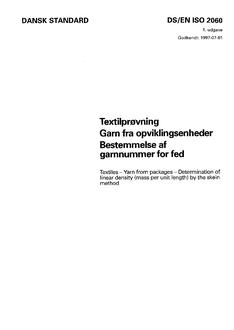 DANSK DS/EN ISO 2060