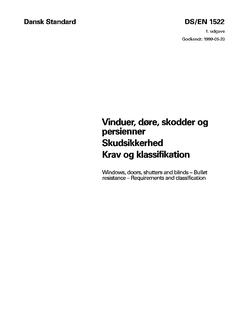 DANSK DS/EN 1522