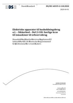 DANSK DS/IEC 60335-2-118