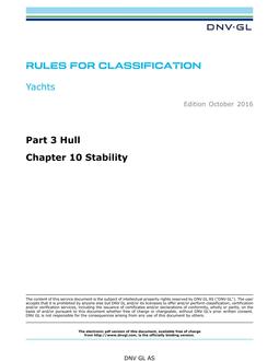 DNV DNVGL-RU-YACHT PART 3 CHAPTER 10