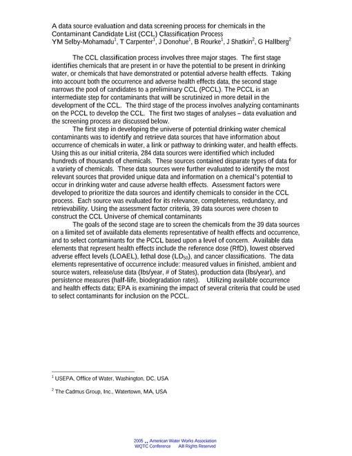 AWWA WQTC62525