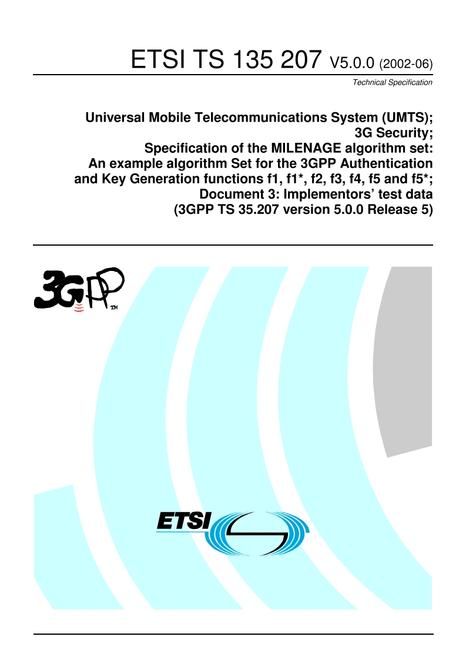 ETSI TS 135 207