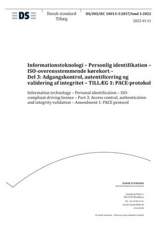 DANSK DS/ISO/IEC 18013-3