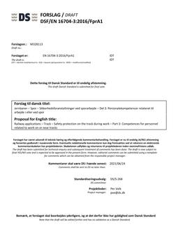DANSK DSF/EN 16704-3/FPRA1