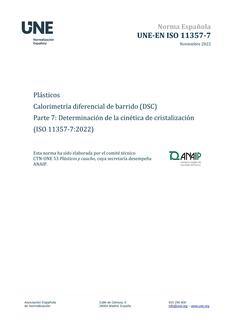 AENOR UNE-EN ISO 11357-7