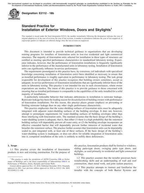 ASTM E2112-18b