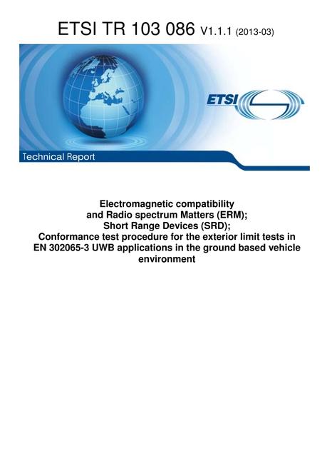ETSI TR 103 086