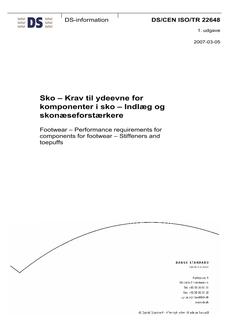 DANSK DS/CEN ISO/TR 22648