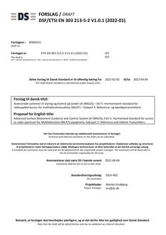 DANSK DSF/ETSI EN 303 213-5-2 V1.0.1 (2022-01)