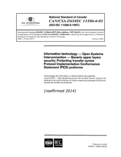 CAN/CSA-ISO/IEC 11586-6-01 (R2014)