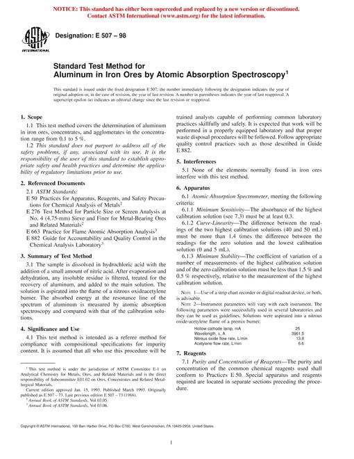 ASTM E507-98