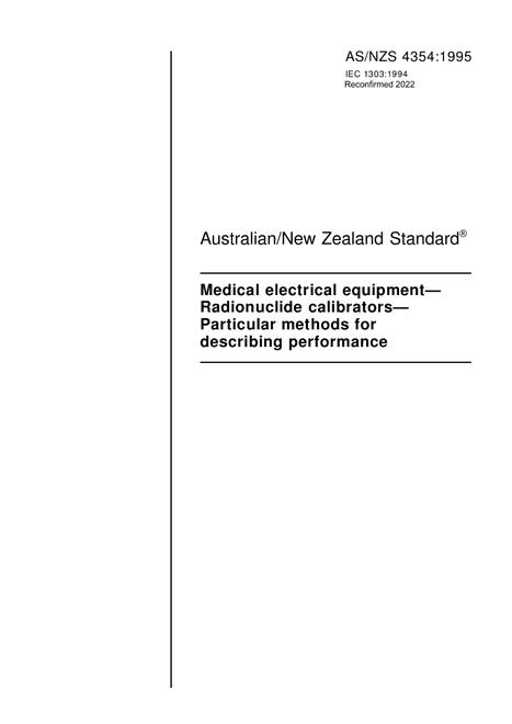 AS/NZS 4354:1995