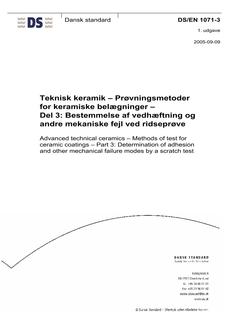 DANSK DS/EN 1071-3