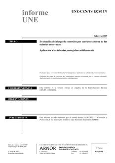 AENOR UNE-CEN/TS 15280 IN