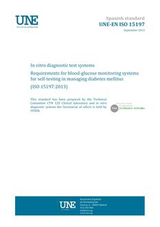 AENOR UNE-EN ISO 15197