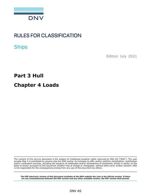 DNV DNV-RU-SHIPS PART 3 CHAPTER 4