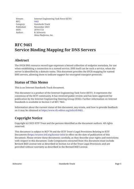 IETF RFC 9461