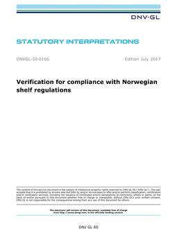 DNV DNVGL-SI-0166