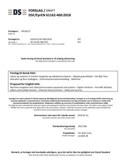 DANSK DSF/FPREN 61162-460