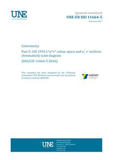 AENOR UNE-EN ISO 11664-5