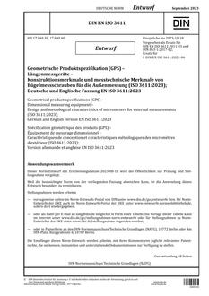 DIN EN ISO 3611 - DRAFT