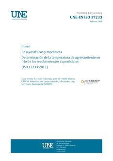 AENOR UNE-EN ISO 17233