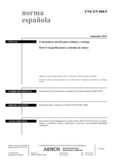 AENOR UNE-EN 840-5