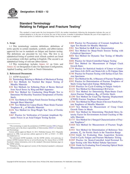 ASTM E1823-12