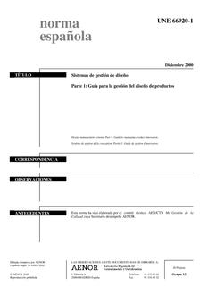 AENOR UNE 66920-1