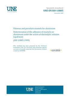 AENOR UNE-EN ISO 13805