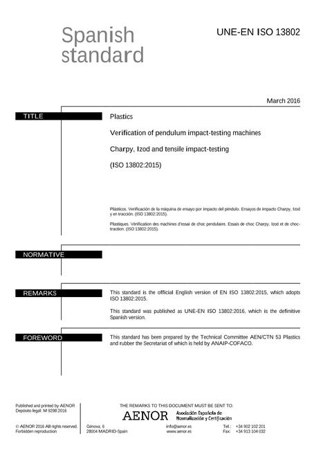 AENOR UNE-EN ISO 13802