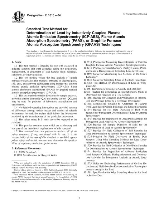 ASTM E1613-04