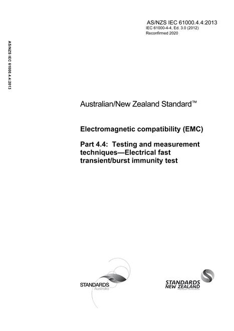 AS/NZS IEC 61000.4.4:2013