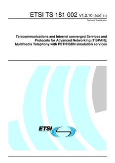 ETSI TS 181 002