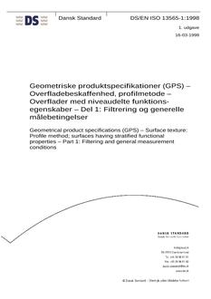 DANSK DS/EN ISO 13565-1