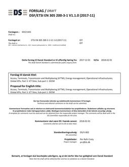 DANSK DSF/ETSI EN 305 200-3-1 V1.1.0 (2017-11)