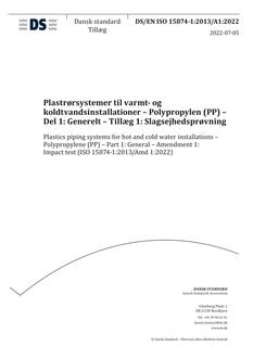 DANSK DS/EN ISO 15874-1
