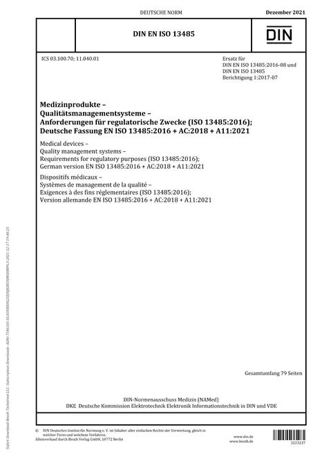 DIN EN ISO 13485